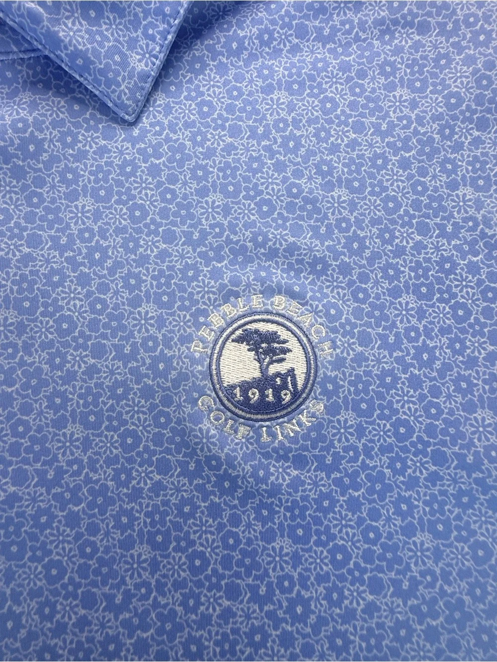 Adidas Pebble Beach Golf Links Floral Performance Polo Shirt